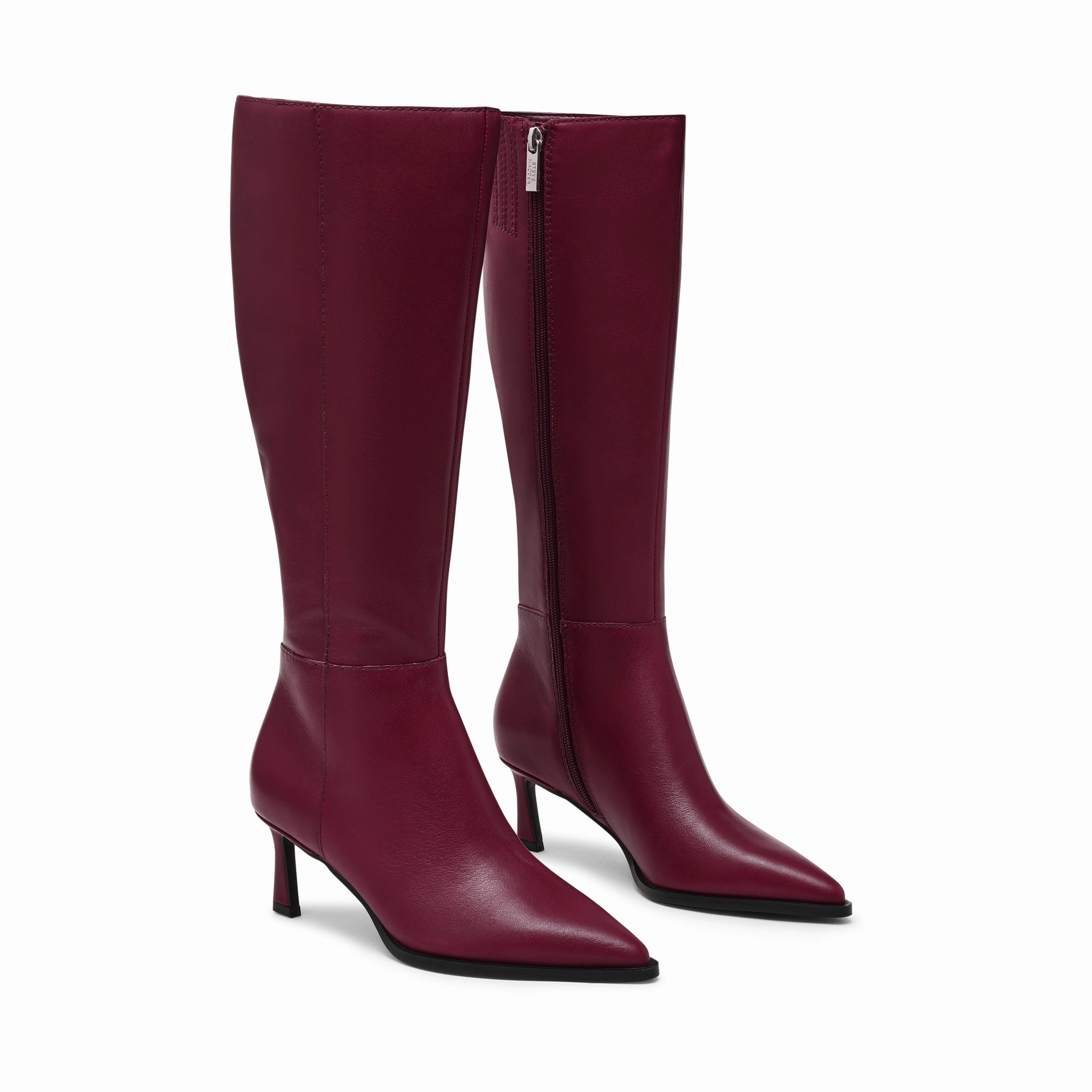 Lucid Boot BURGUNDY Thigh High Boots No Heel