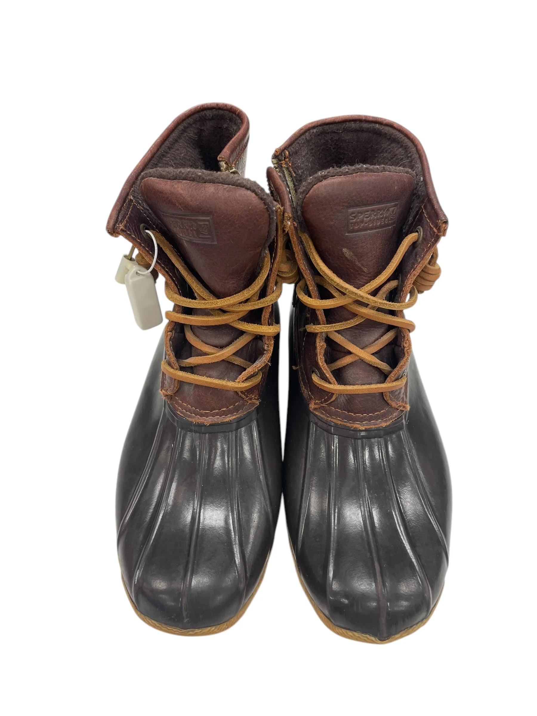 Boots With Knife Sheath Boots Ankle Flats By Sperry In Brown, Size: 7