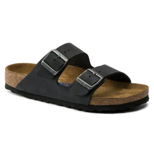 BIRKENSTOCK ARIZONA SOFT FOOTBED SANDAL - BLACK OILED LEATHER Sandals Milano