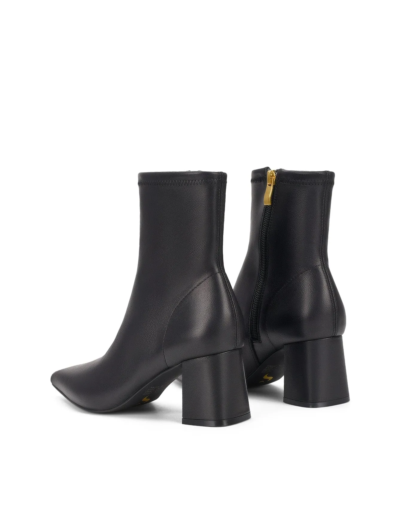 Hugs Boots Yanet Ankle Boots - Black Stretch Leather