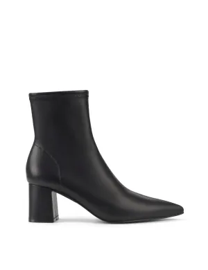 Flower Boots Yanet Ankle Boots - Black Stretch Leather