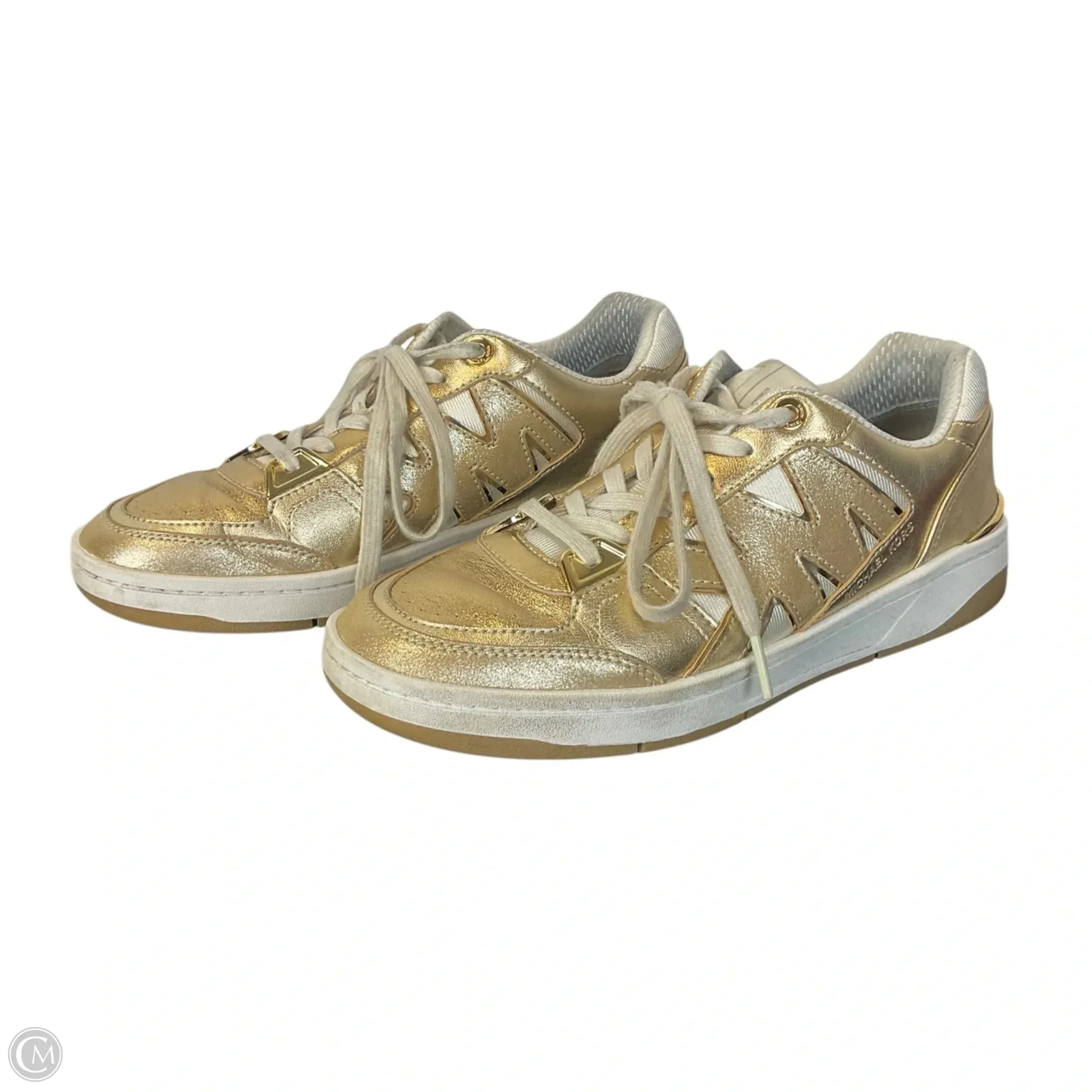 Shoes Designer By Michael Kors Collection In Gold, Size: 7.5 Casual Bike Riding Shoes