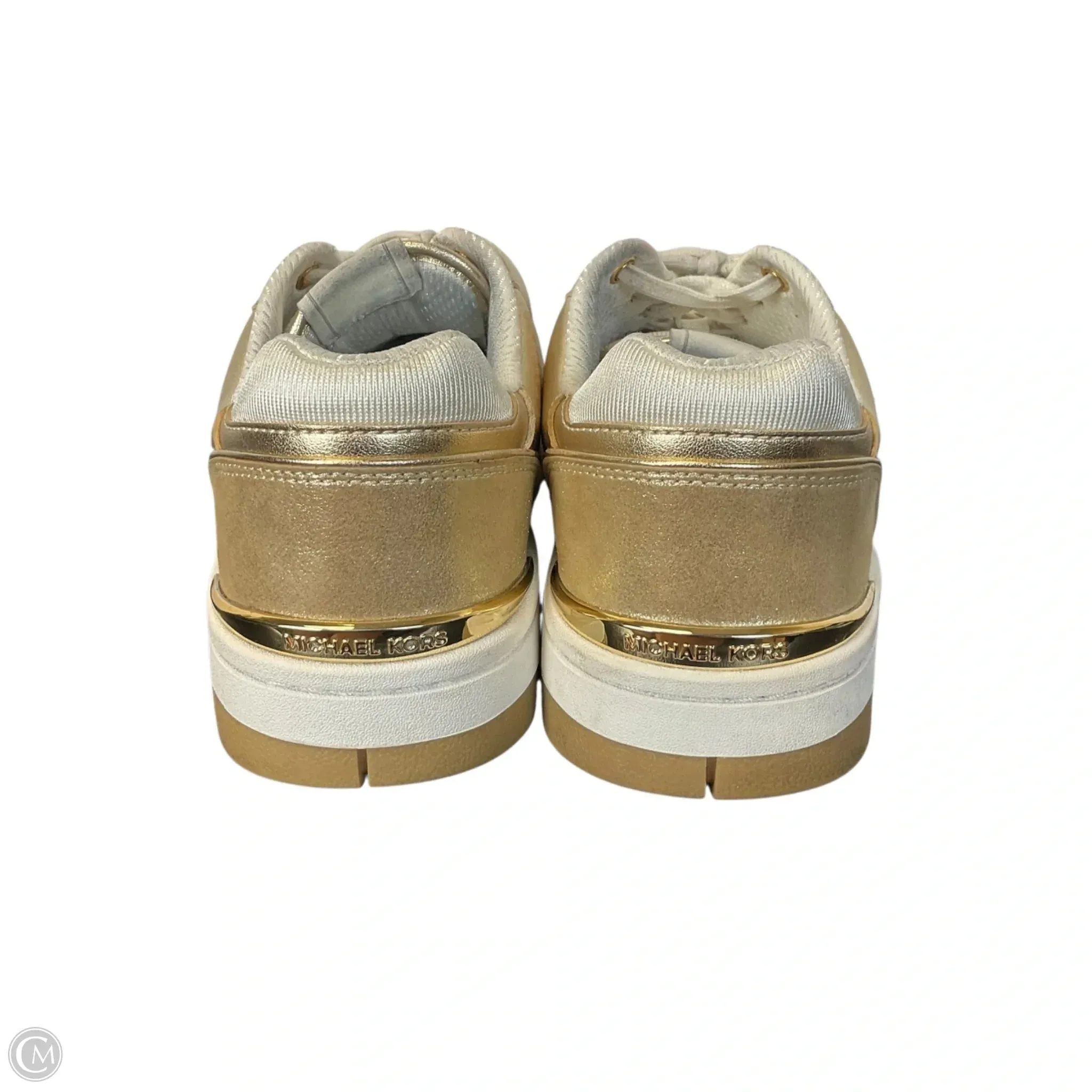 Shoes Designer By Michael Kors Collection In Gold, Size: 7.5 Bowling Style Casual Shoes
