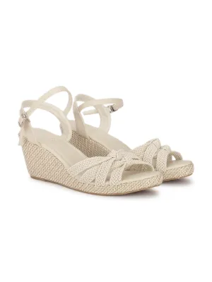 Lyra Crochet Jute Wedge Sandals Fancy Flat Sandals
