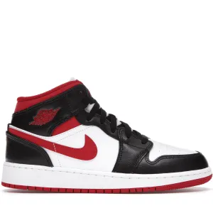 Italian Sneakers Jordan 1 Mid Gym Red Black White (GS)