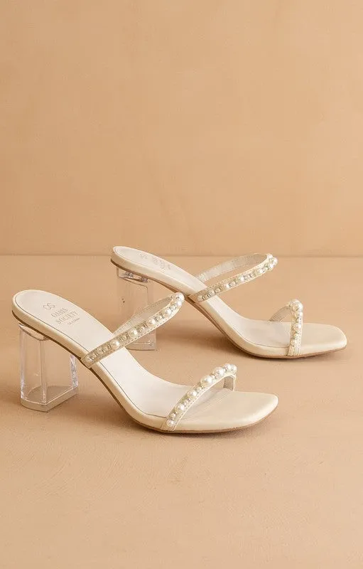 High Heels Pose Pearlina Block Heel Mule Sandal