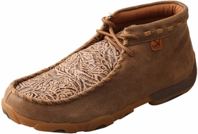 Workwear Safety Boots Twisted X Women'sChukka Driving Moc, Bomber/Nude Print, 8(M)