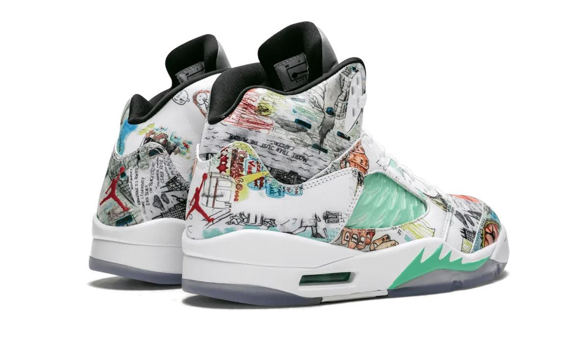 Air Jordan 5 Retro "WINGS" Cheetah Print Sneakers