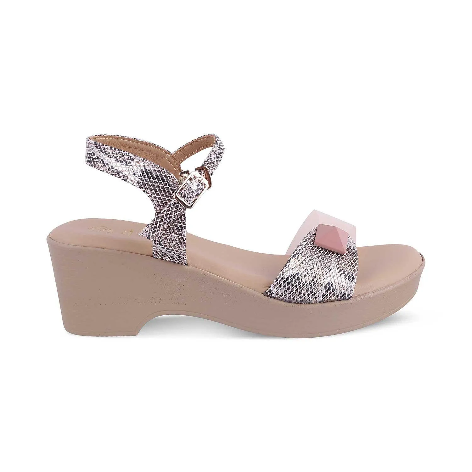 The Python Pink Women's Dress Heel Sandals Tresmode Khombu Sandals