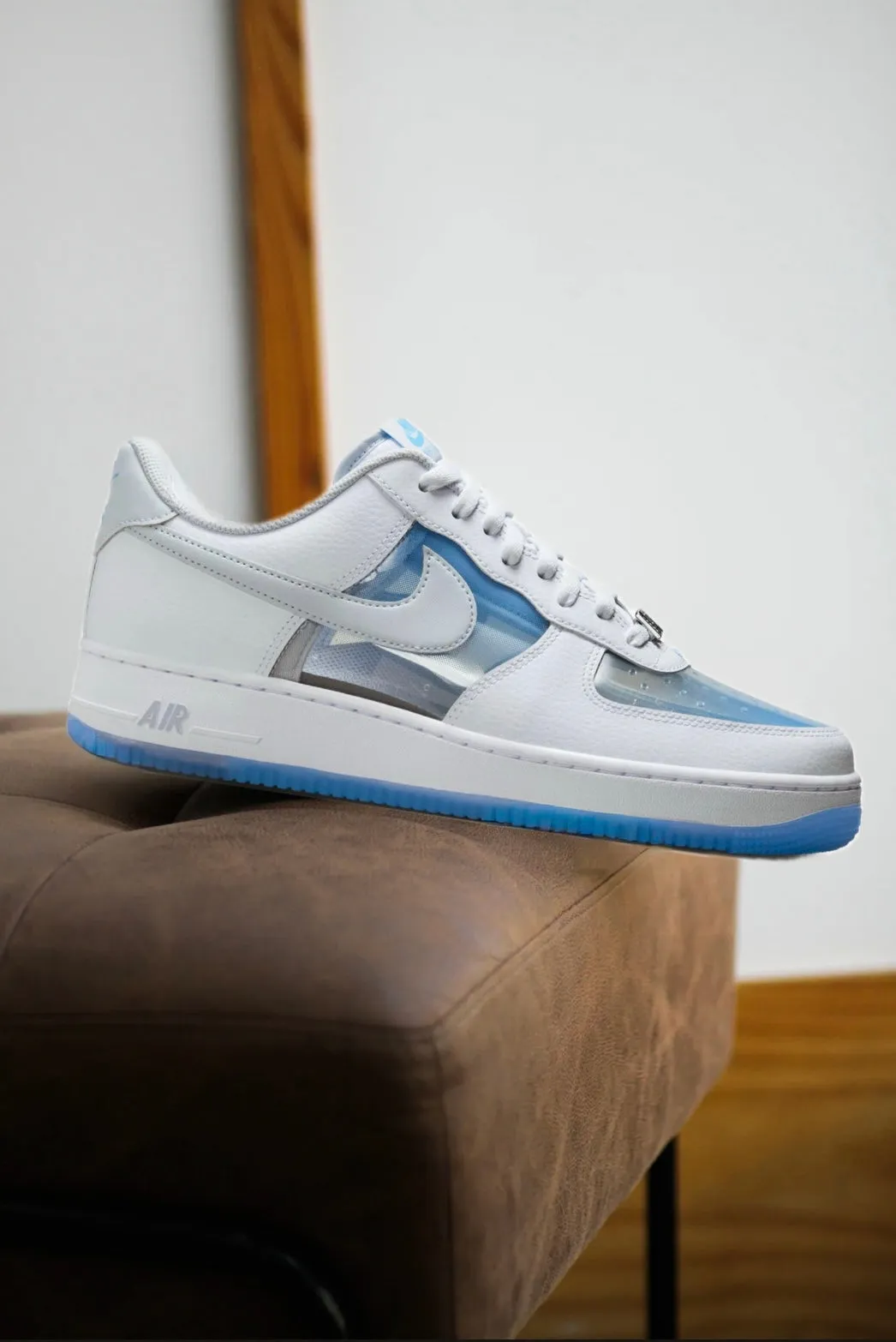 Nike Air Max Shoes AIR FORCE 1 RETRO "WHITE/PURE PLATINUM-UNIVERSITY BLUE"