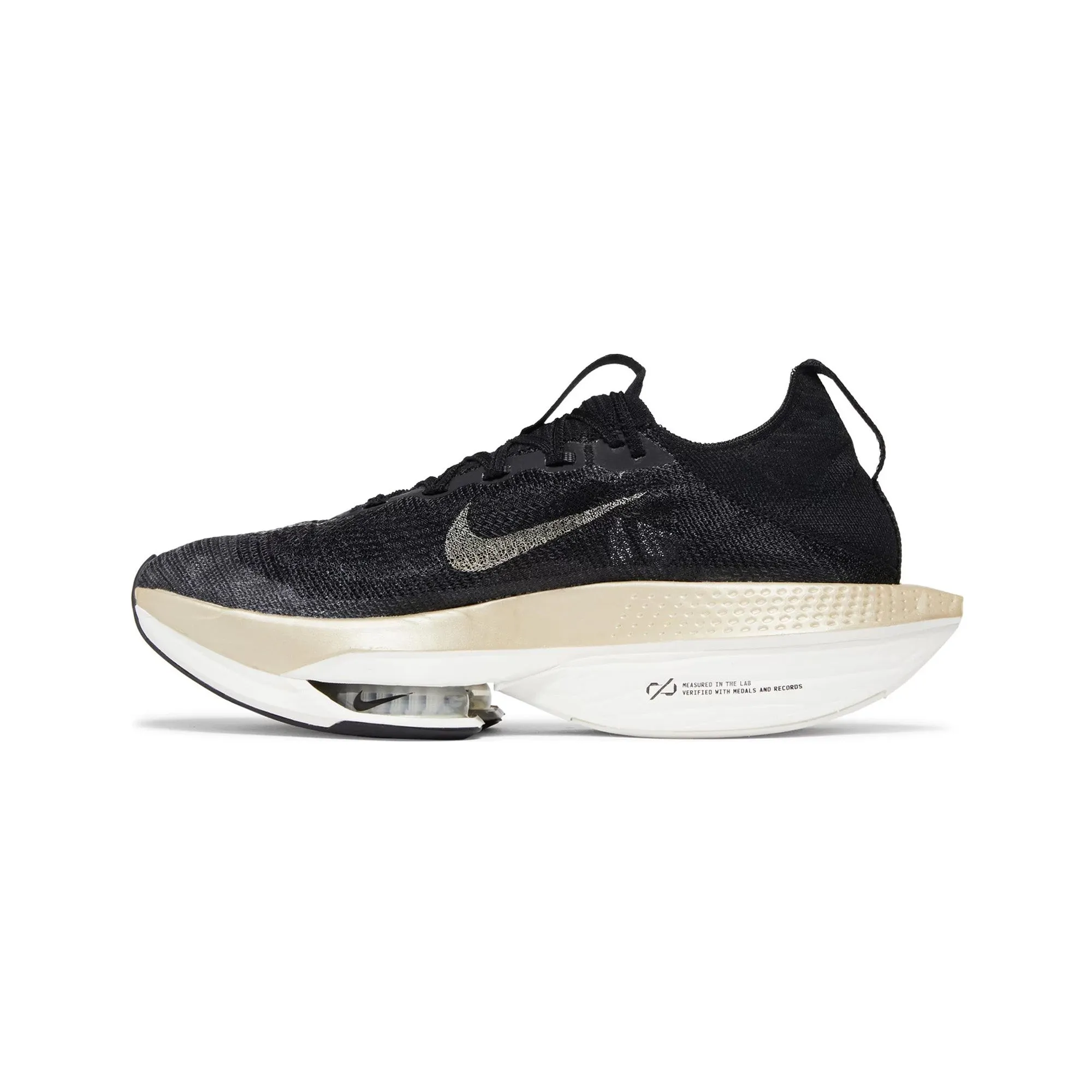 Nike Air Zoom Alphafly NEXT% 2 'Black Metallic Gold Grain' Women's (2023) Lace-up Boots Casual Leather Shoes