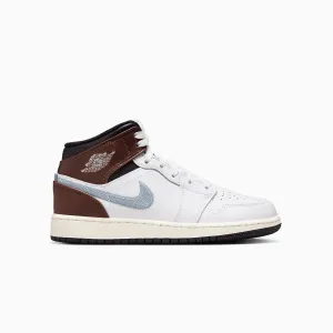 Sam Edelman Sneakers Kid's Air Jordan 1 Mid SE "Brown Blue Grey" Grade School
