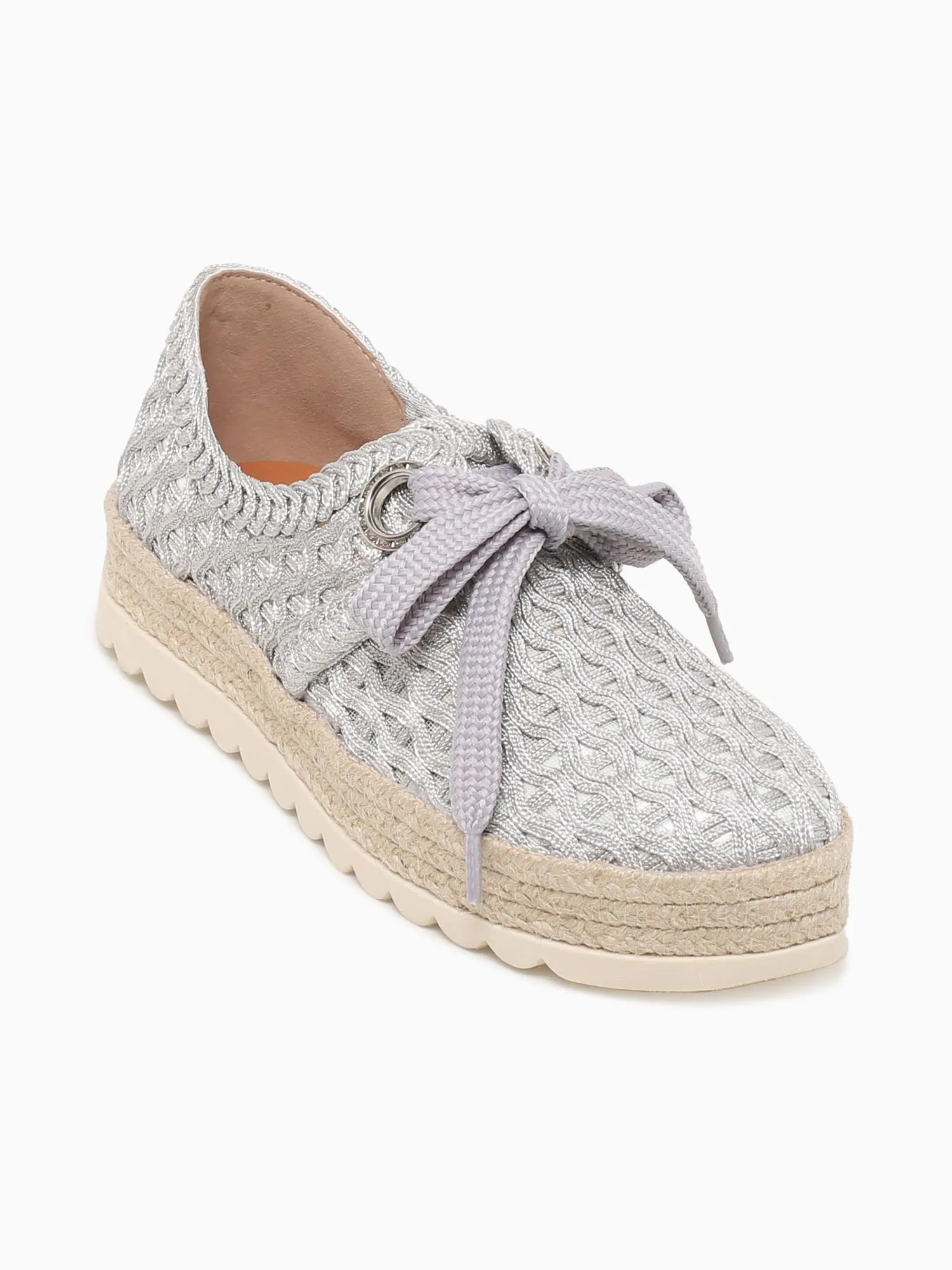 Mairin Silver Weave On Cloud Casual Shoes