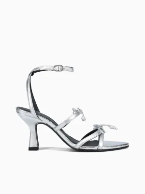 Malia Silver Leather Casual Jogging Shoes