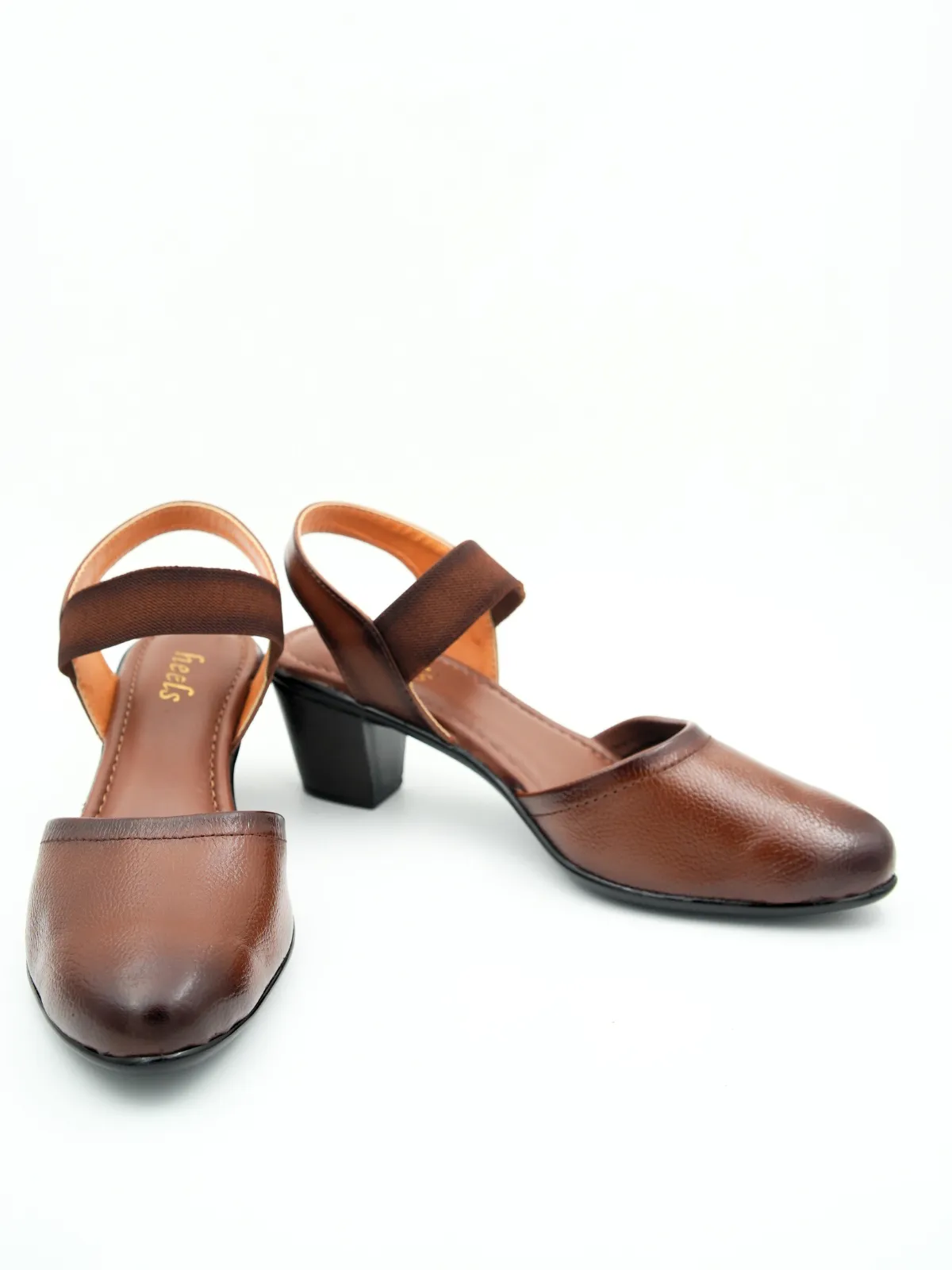 Size 16 High Heel Shoes Marcia Leather Block Heel Pumps