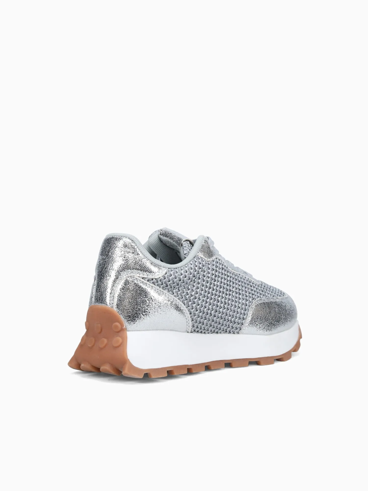 Hylane Casual Shoes Margaret Silver Knit