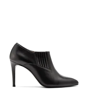 Combat Heel Boots That Goes Up To The Shins Marisol 90: Black Calf