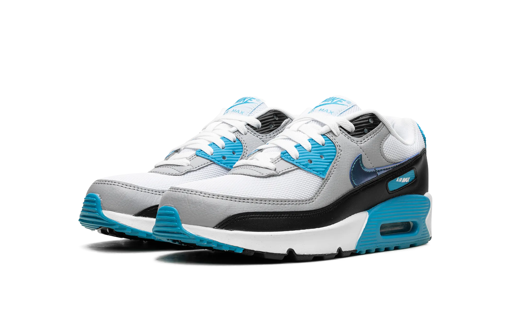 Nike Rhinestone Shoes Air Max 90 GS "Blue Lightning Metallic"