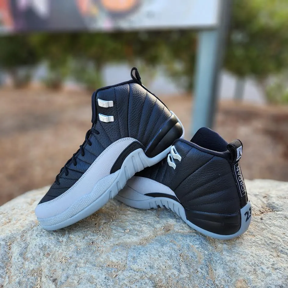 Best Running Sneakers Air Jordan 12 Retro "Black and Wolf Grey" GS