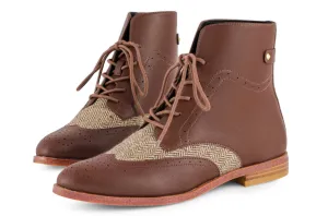 Mayet Boots In Brown Herringbone Nortiv8 Boots