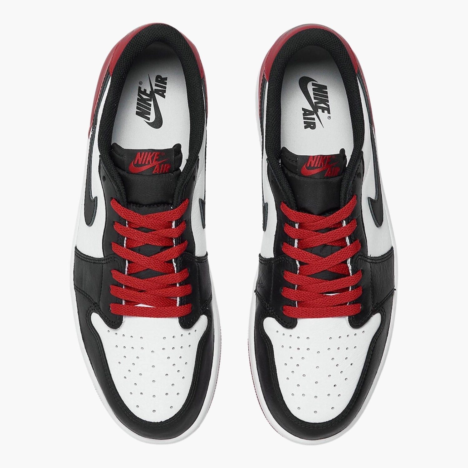 Men's Air Jordan 1 Low OG "Black Toe" Thick Soled Sneakers