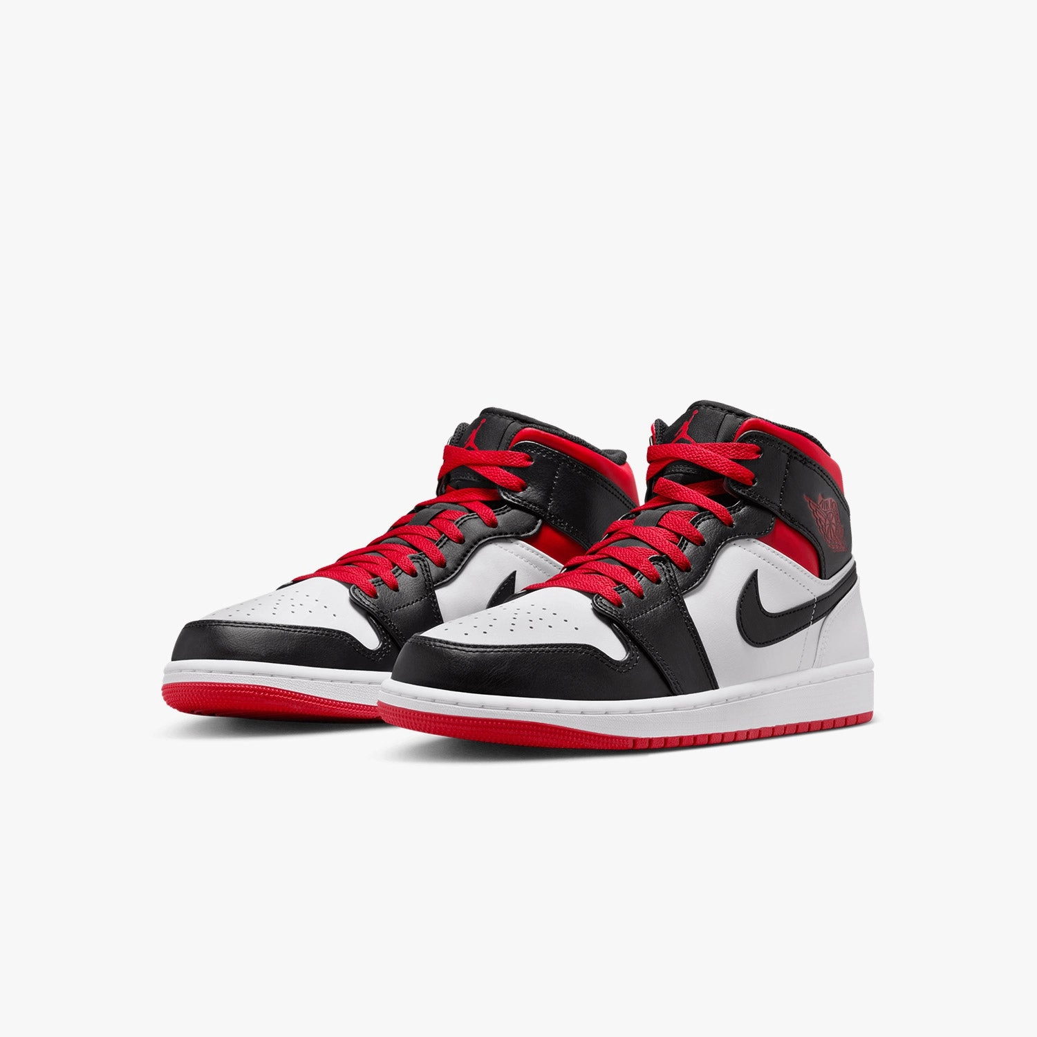 Men's Air Jordan 1 Mid "Gym Red Black Toe" Lightshift Casual Shoes