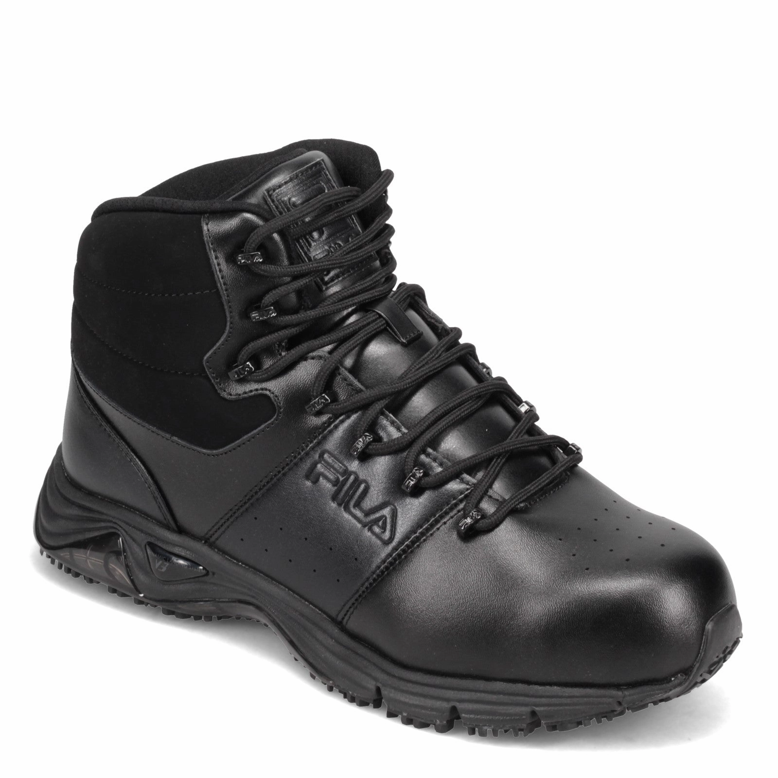 Navy Blue Dress Boots Men's Fila, Memory Breach SR Steel Toe Work Boot