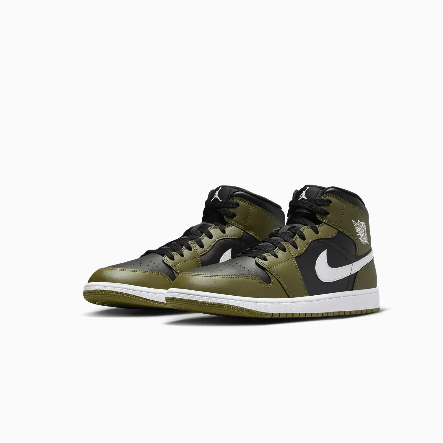 Batman Sneakers Men's Air Jordan 1 Mid "Black Medium Olive"