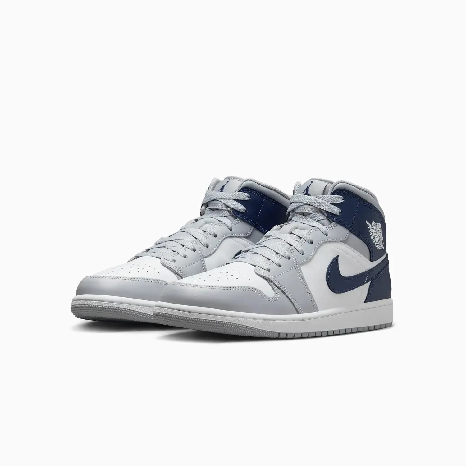 All White Nursing Sneakers Men's Air Jordan 1 Mid