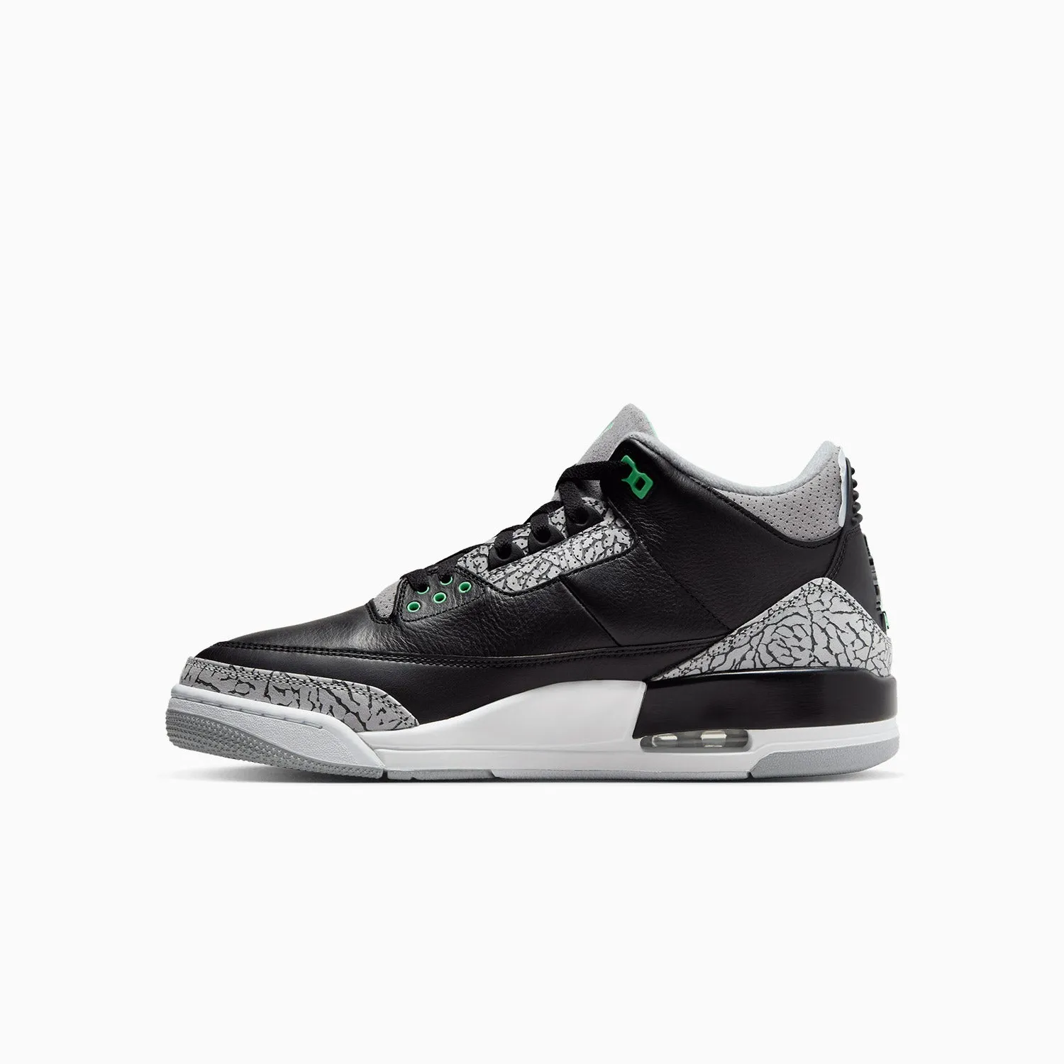 Clifton Sneakers Men's Air Jordan 3 Retro "Green Glow"
