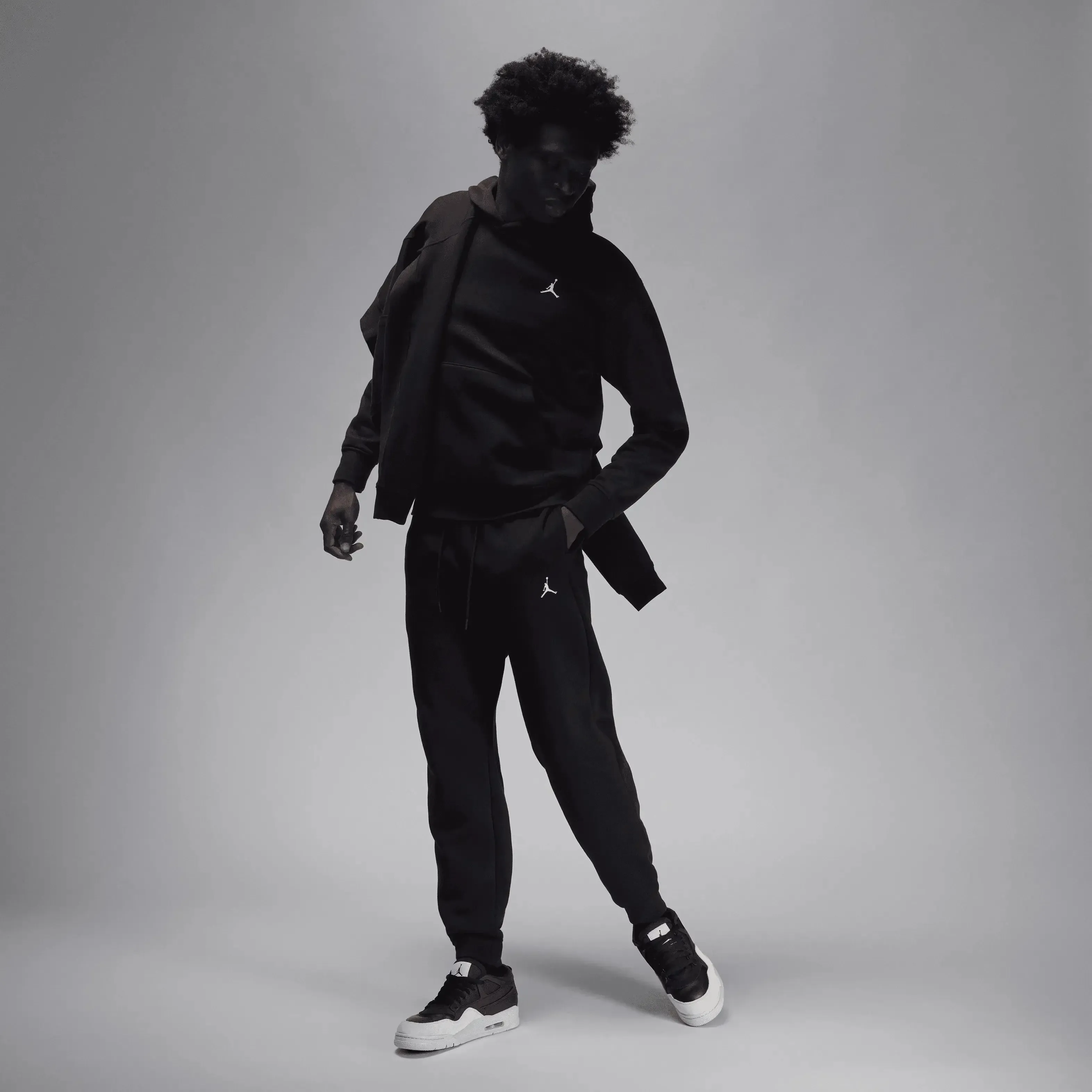 Men's Air Jordan 4 RM "Black Light Bone" P448 Sneakers