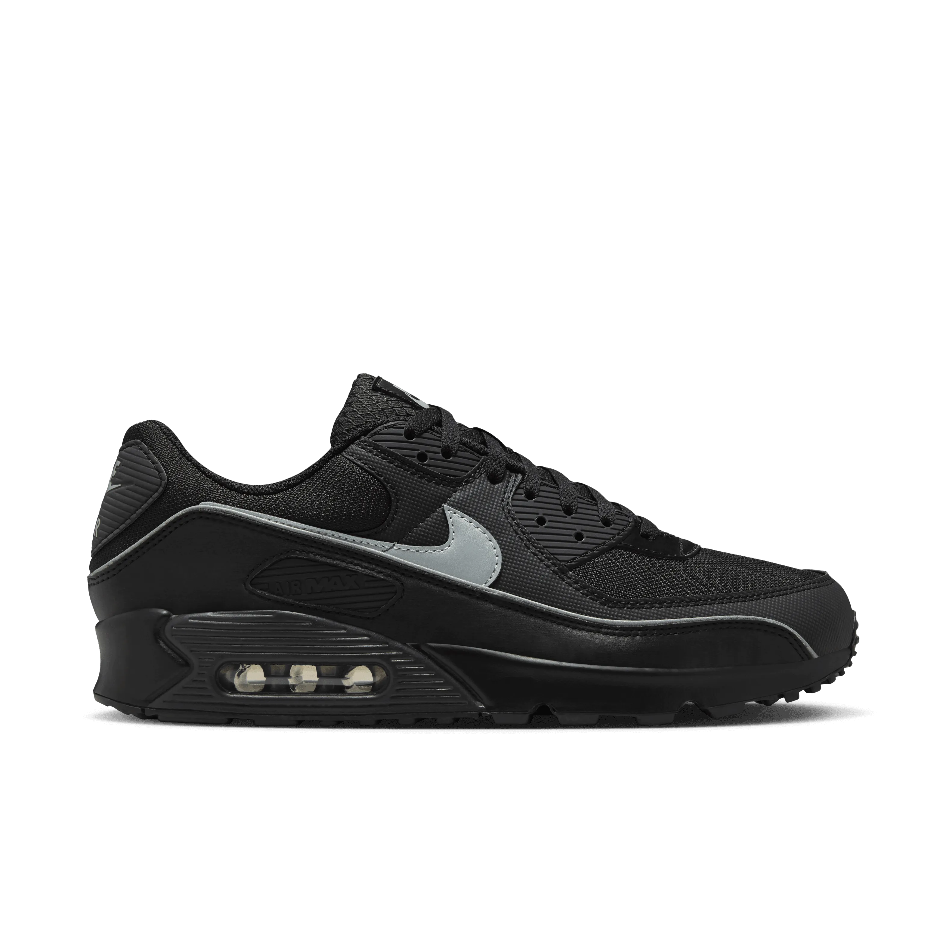 Men's Air Max 90 Premium "Black Reflective" Nike Dunk Shoes