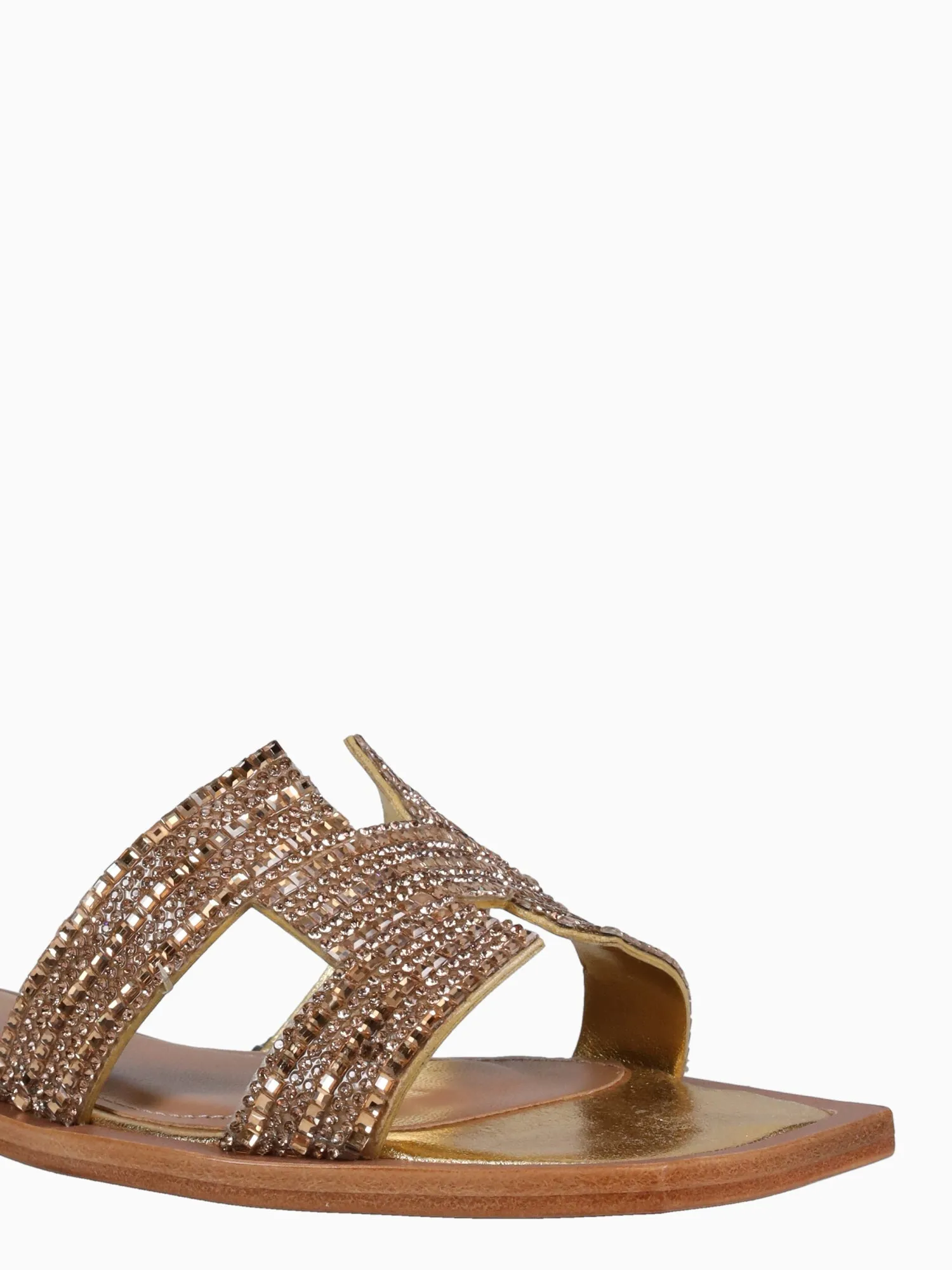 Michigan Gold Rhinestone Lotus Casual Shoes