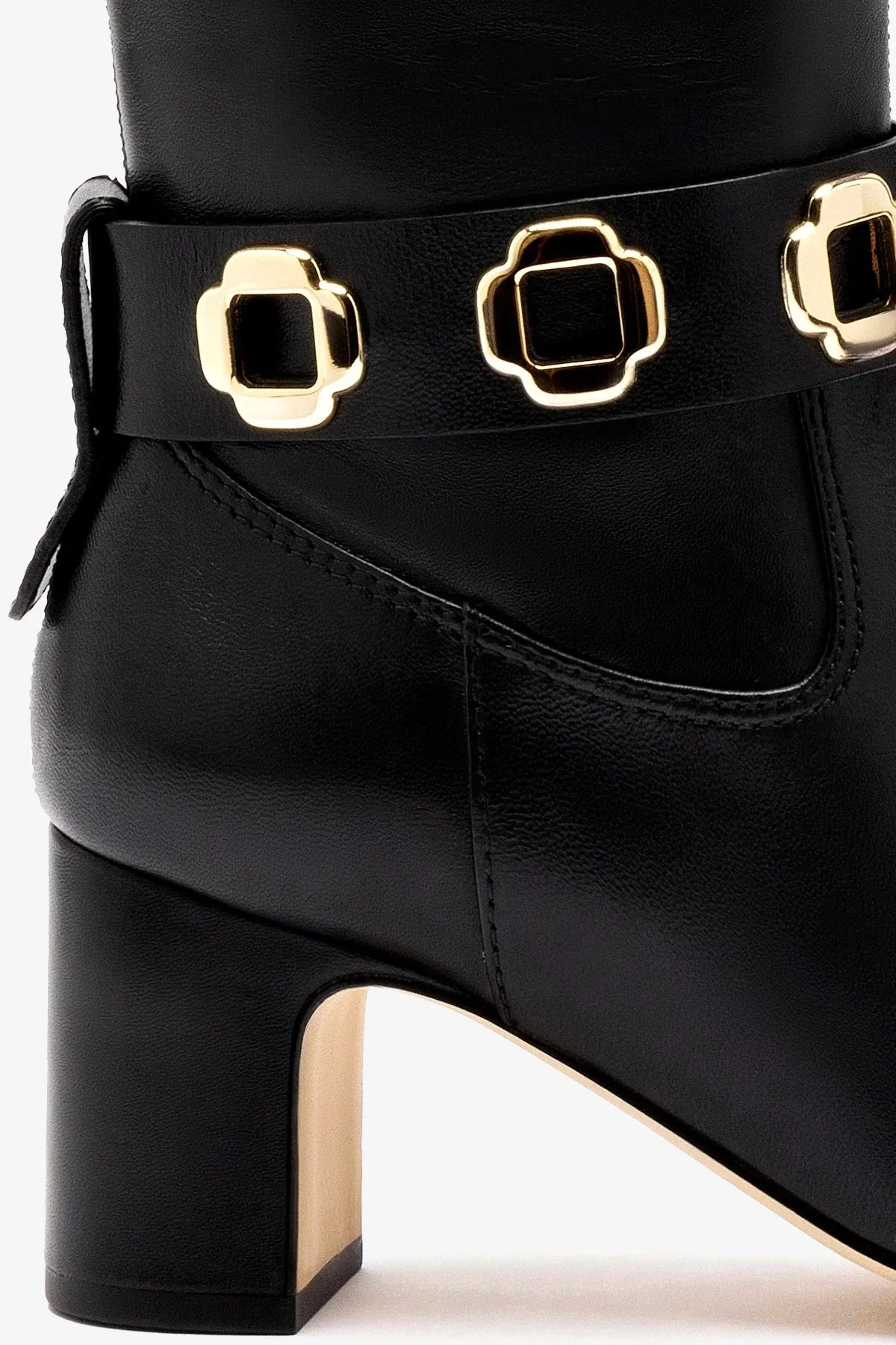 Milan Block Boot In Black Leather Boondockers Boots