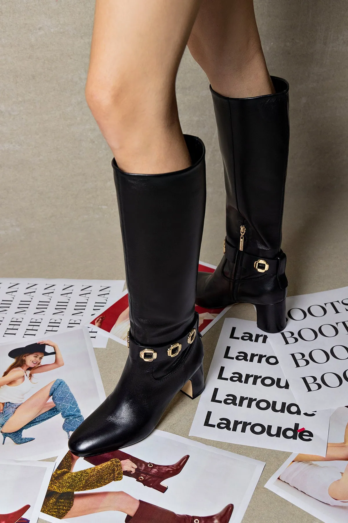 Paws Boots Milan Block Boot In Black Leather