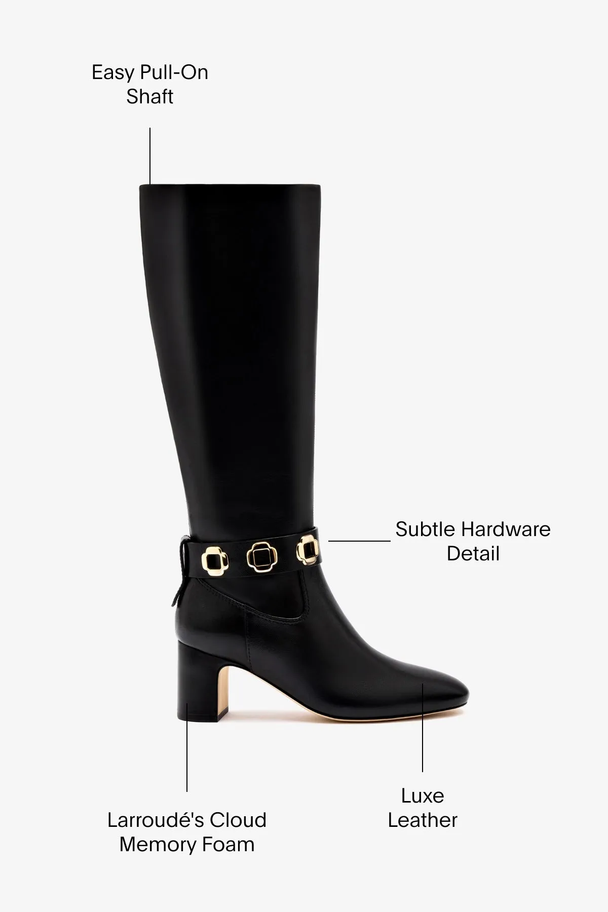 Cowboy Boots Wedding Milan Block Boot In Black Leather