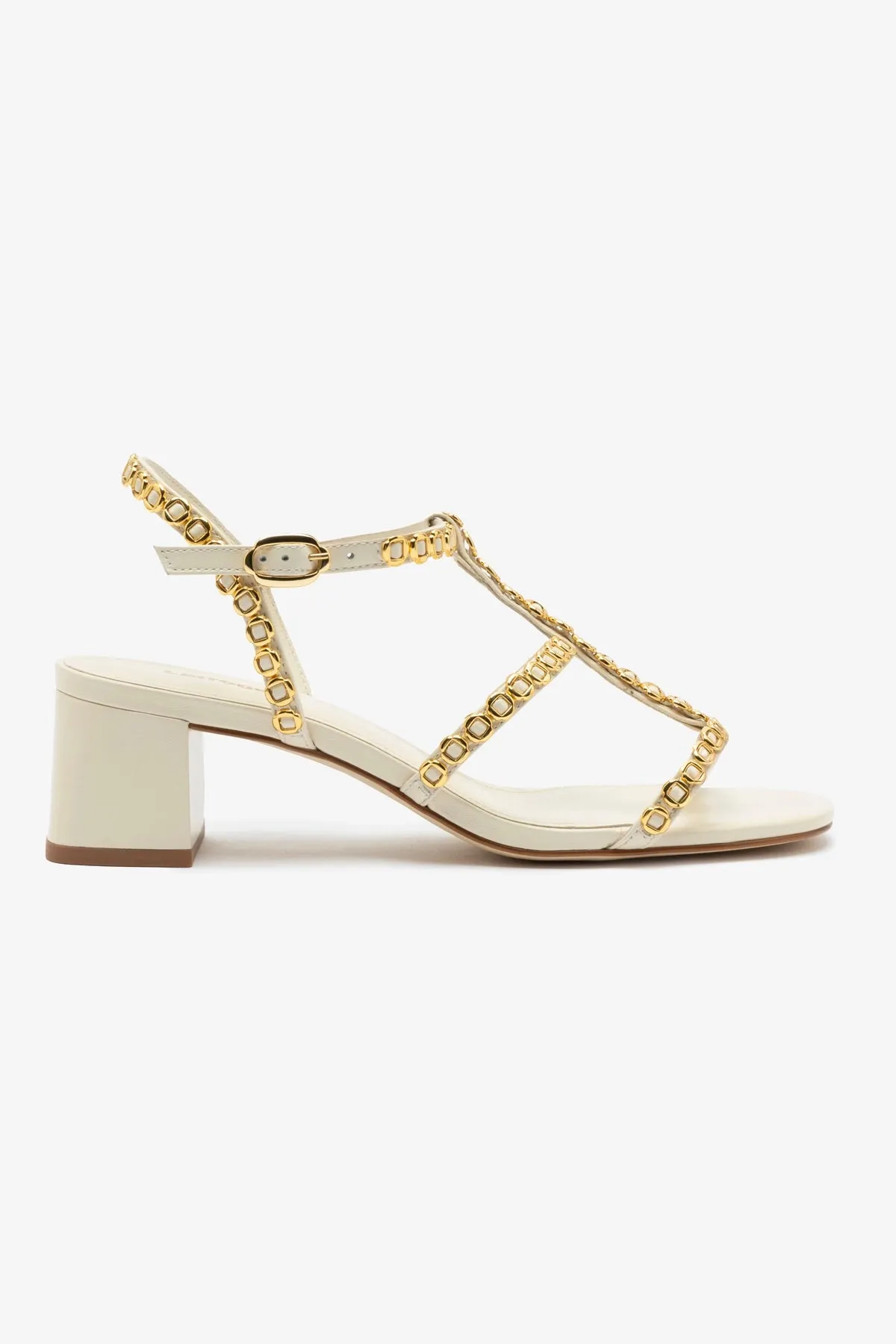 Zoom 2k Casual Shoes Milanina Block Sandal In Ivory Leather