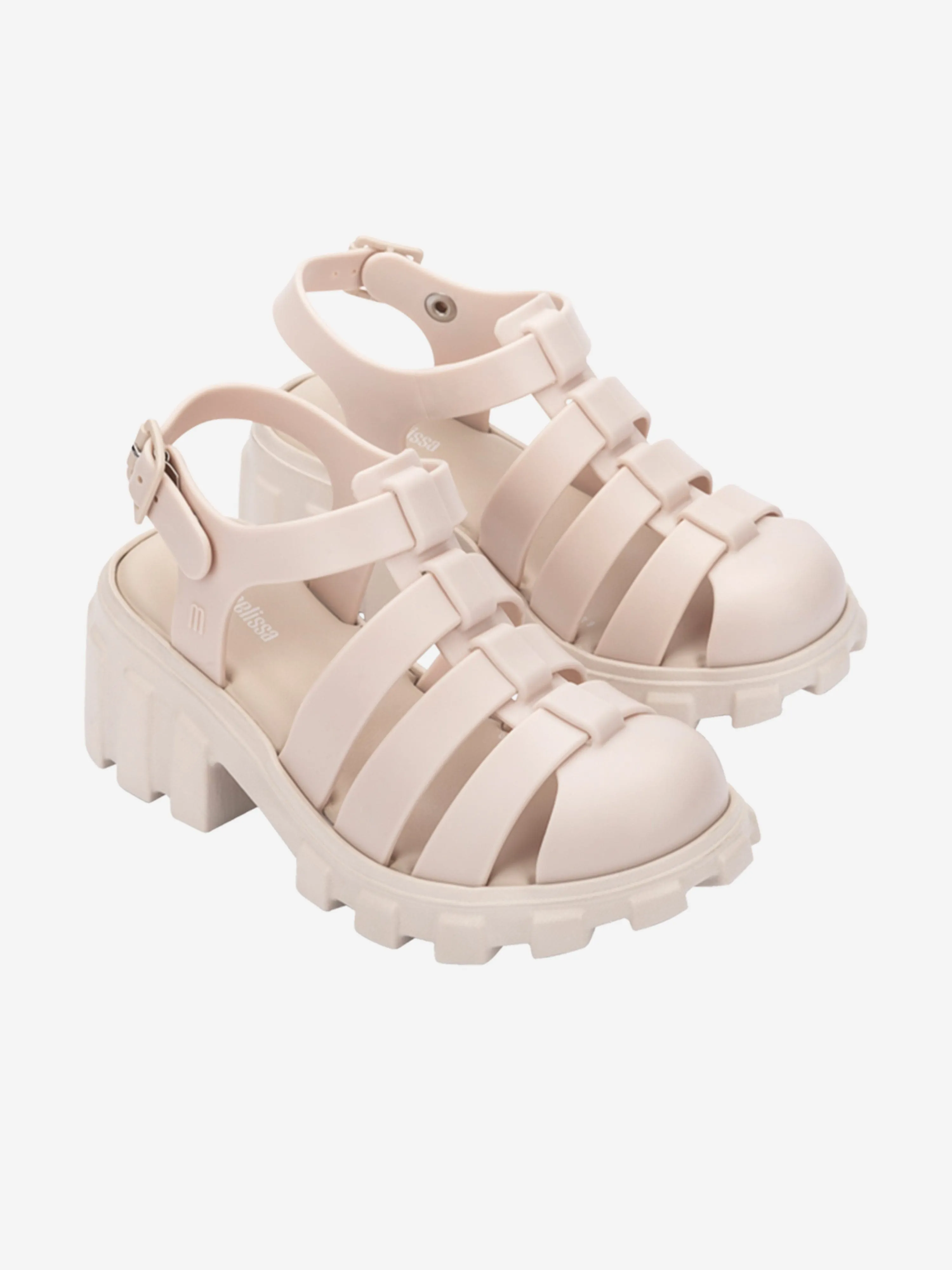 Court Vision Low Casual Mini Melissa Girls Megan Sandals in Ivory