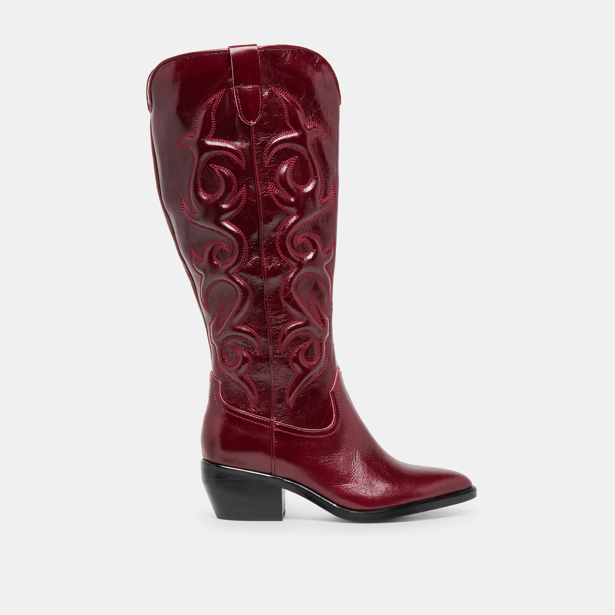 MIRLA WIDE CALF BOOTS OXBLOOD LEATHER Jimmy Choo Sailor Moon Boots