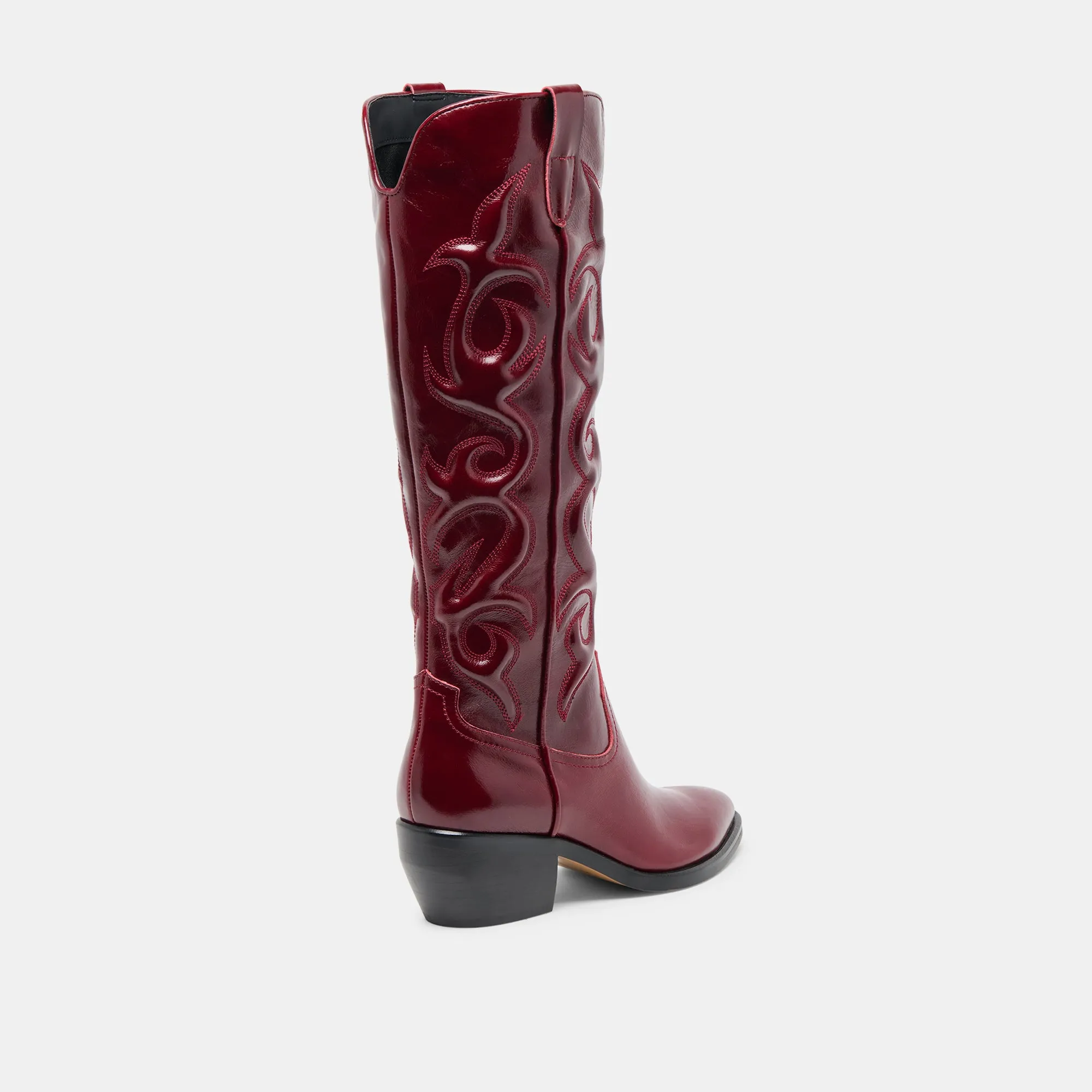 MIRLA WIDE CALF BOOTS OXBLOOD LEATHER Tony Lama Ostrich Boots