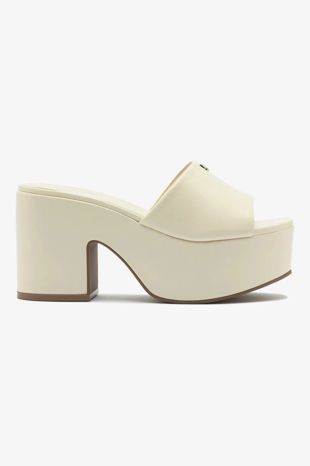 Miso Platform Mule In Ivory Leather Business Casual Sports Shoes