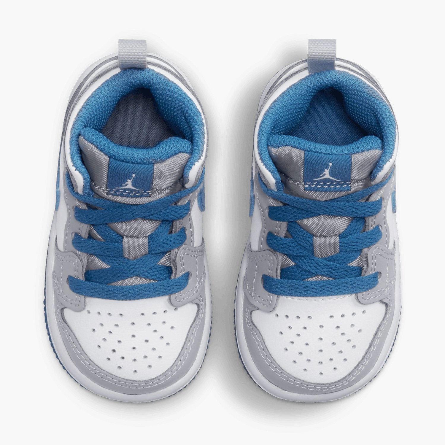 Kid's Jordan 1 Mid "Cement True Blue" Toddlers Khaki Pants Sneakers