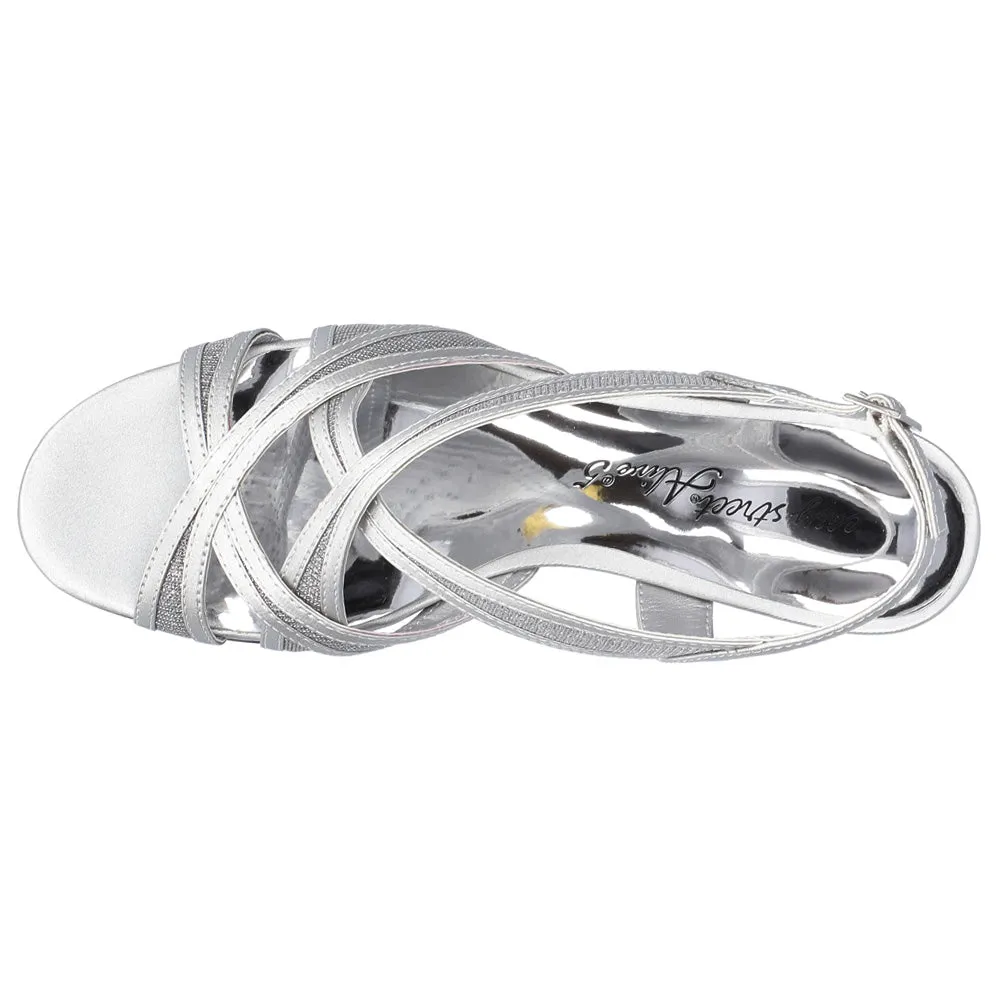 Tristen Metallic Glitter Kitten Heel Slingback Sandals