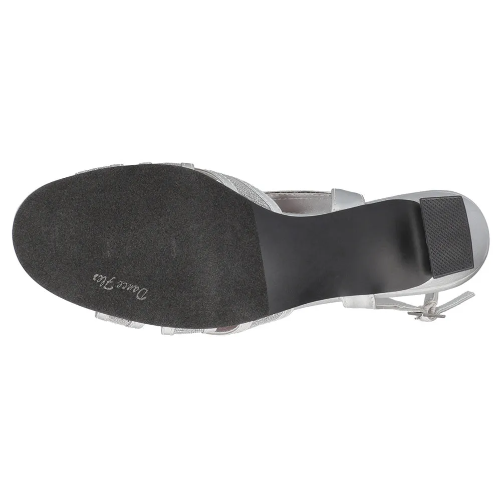 Tristen Metallic Glitter Kitten Heel Slingback Sandals