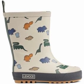 Boots With Laces LieWood Dinosaurs / Mist Mason Thermo Rainboot