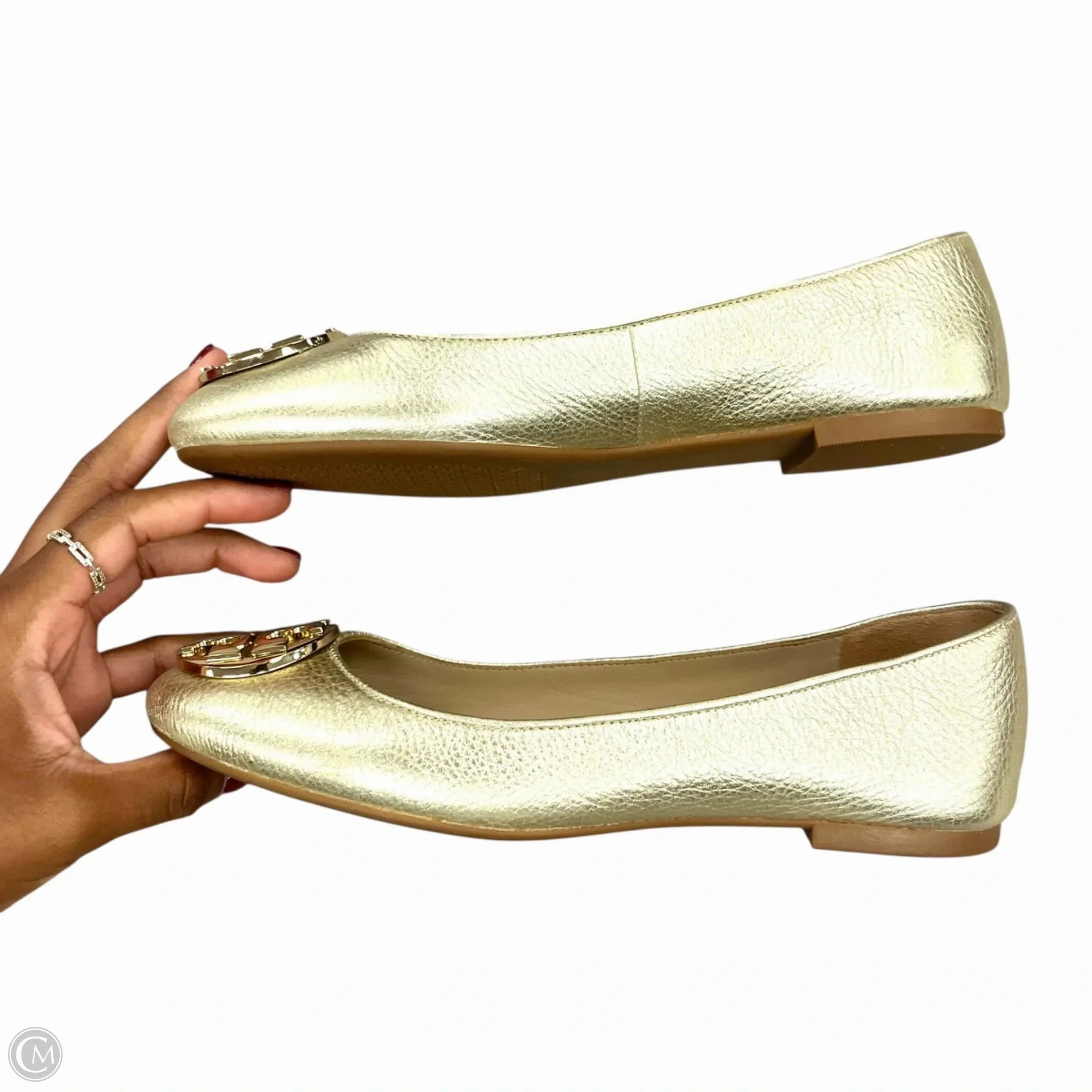 Shoes Designer By Tory Burch In Gold, Size: 6.5 1000 Casual