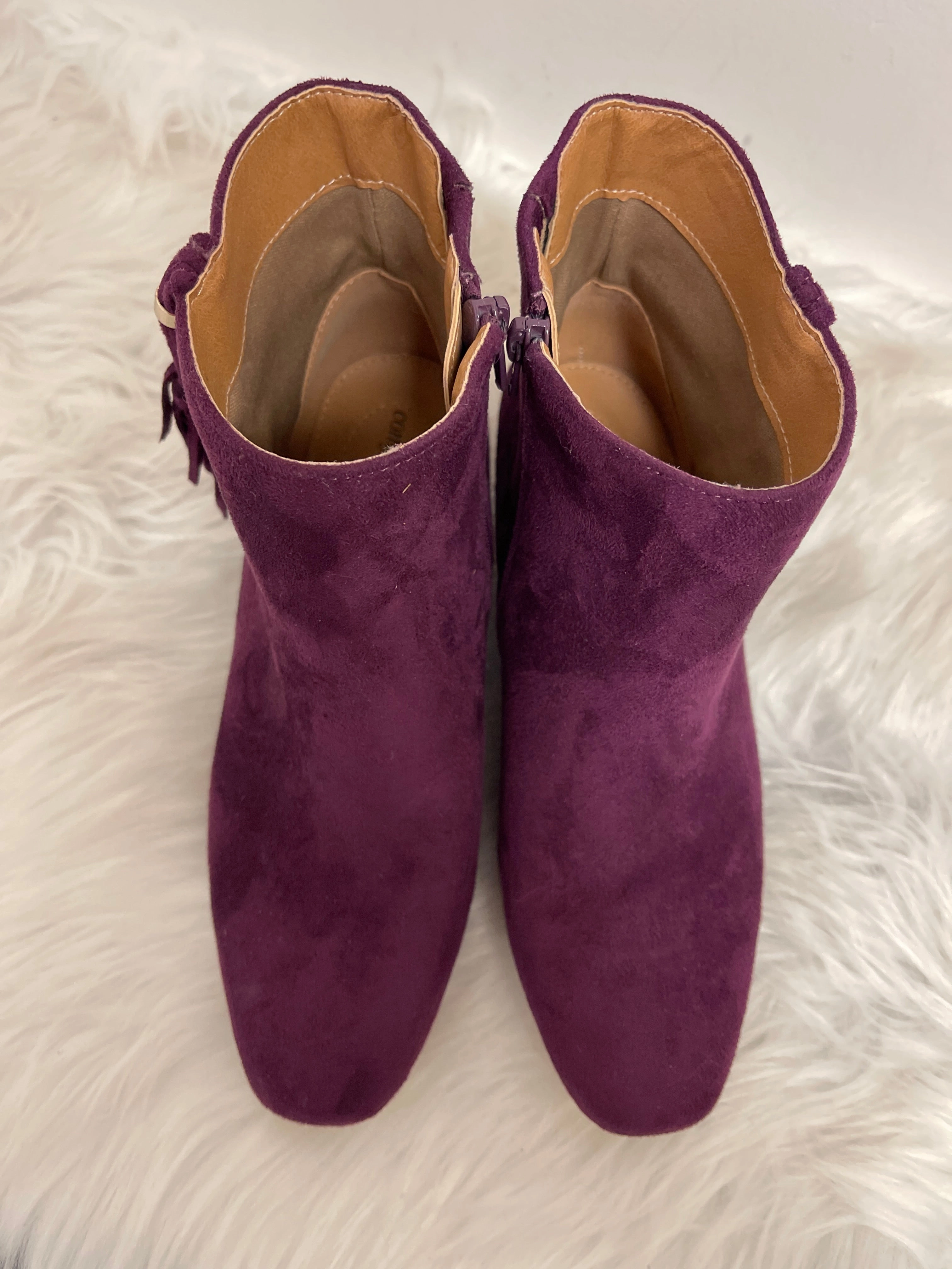 Vs Pink Boots Boots Ankle Flats By Comfortview In Purple, Size: 7