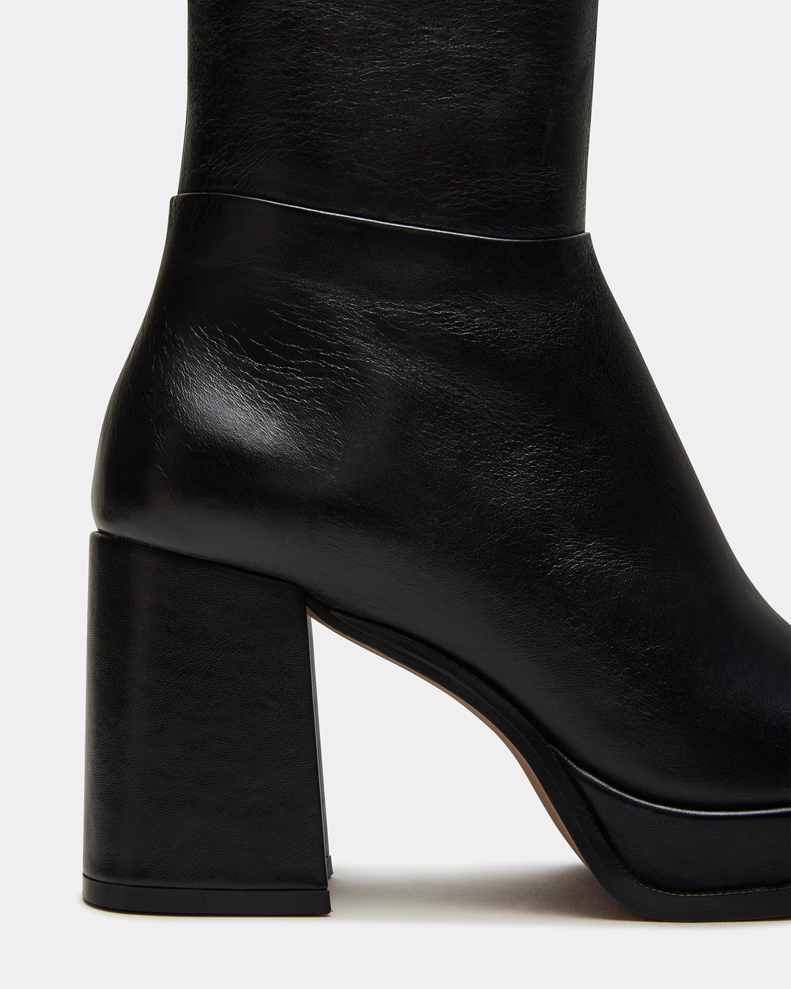 MYSTERY BLACK LEATHER Black Tac Boots