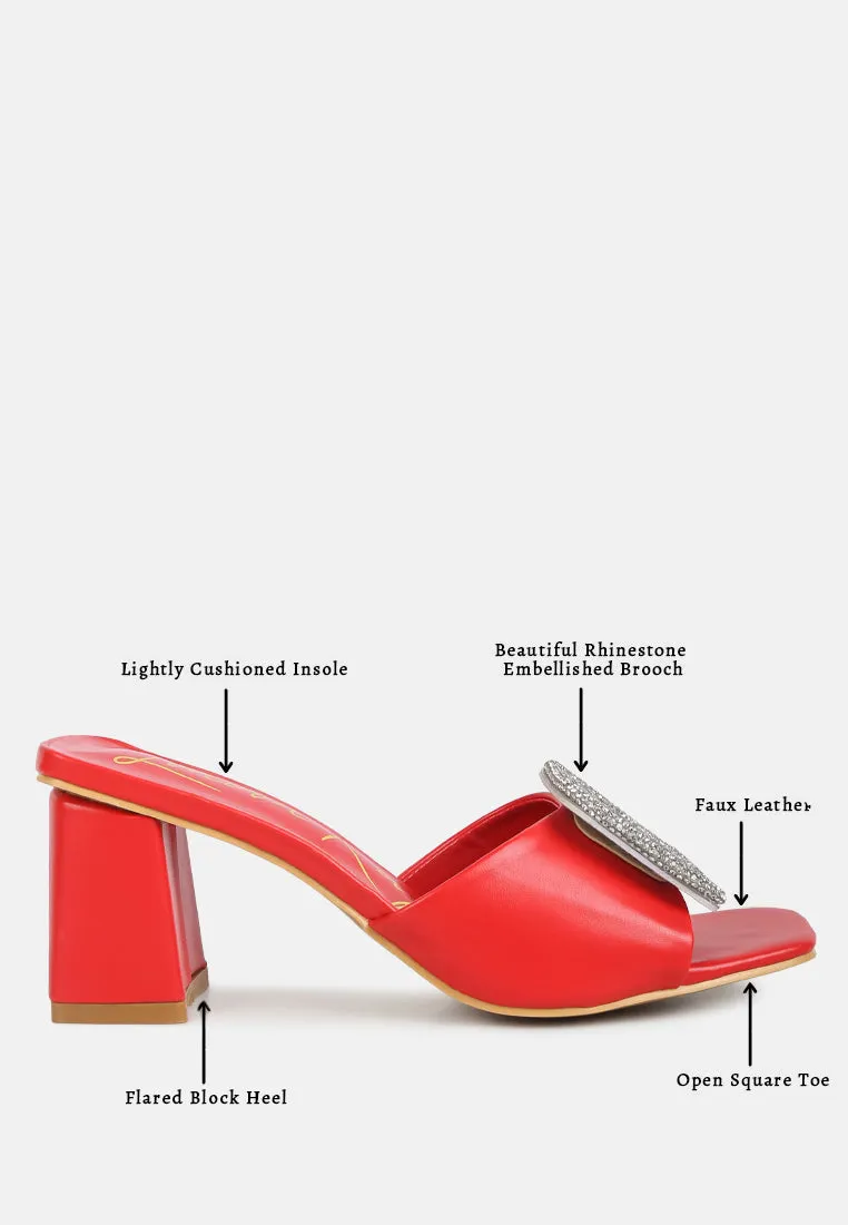 naflah rhinestone embellished slip on sandals Sole High Heels