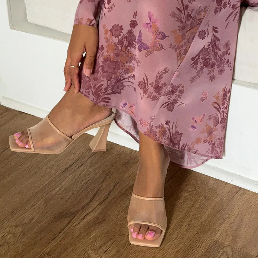 Hot Rods And High Heels NARDA HEELS BLUSH MESH